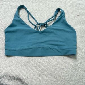 Athleta Blue Sports Bra with Racerback Design